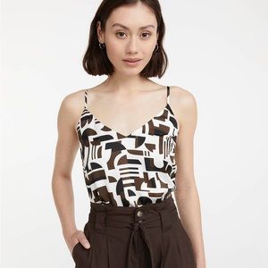 Printed Sleeveless Satin Blouse
